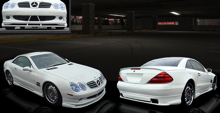 Custom Mercedes SL  Convertible Body Kit (2003 - 2008) - $1790.00 (Manufacturer Sarona, Part #MB-041-KT)